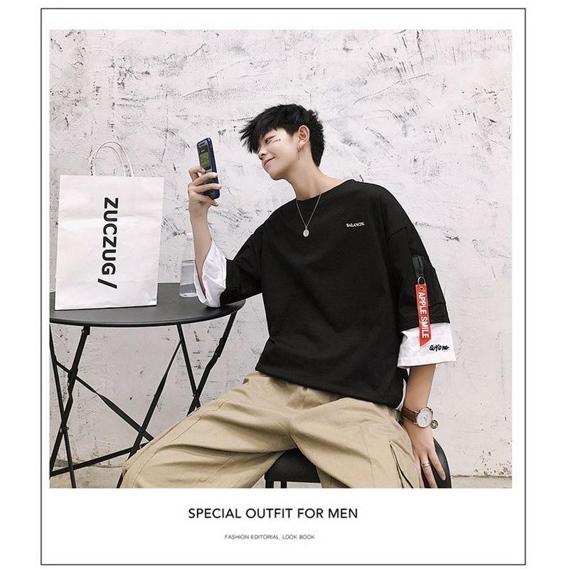 ビッグTシャツ 半袖 メンズ ビッグシルエット ロング丈 tシャツ ヘビーウェイト コットン ストリート系 Tシャツ オーバーサイズ 大きいサイズ|onlyotory|02