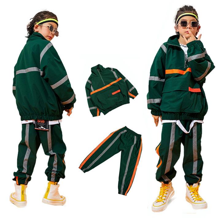 キッズダンス衣装 セットアップ トップス パンツ キッズ ダンス 衣装 ヒップホップ 派手 かっこいい キッズダンス 男女兼用 店舗良い