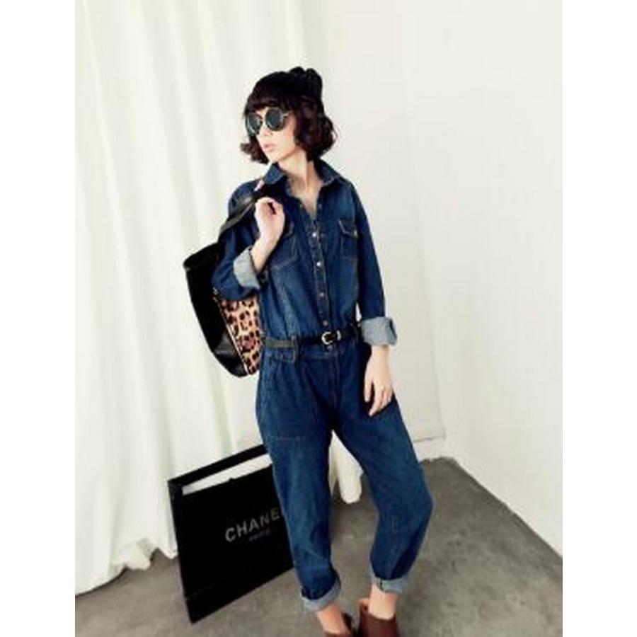 オールインワン デニム つなぎ レディース デニムパンツドレス 連体服 オーバーオール 長袖 ロングパンツ ツナギ サルエル 古着風 マタニティ ゆったり 40代 Y Mooti 通販 Yahoo ショッピング