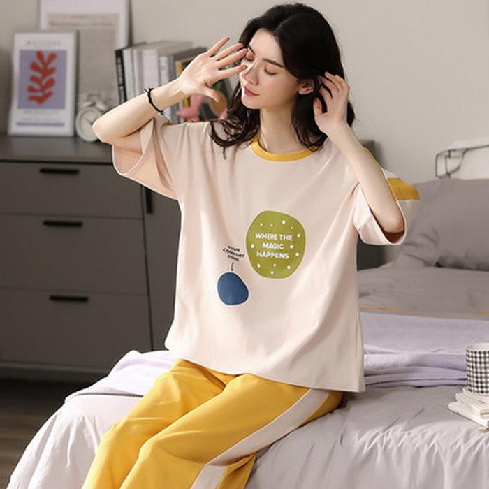 ルームウェア 上下セット 半袖 パジャマ ルームウェア ワンピース 半袖 春夏 新作 ルームウェア レディース ルームウェア Y Mooti 通販 Yahoo ショッピング