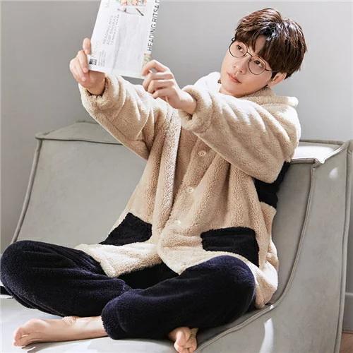 メンズ 裏起毛 パジャマ メンズ スウェット 部屋着 セットアップ フリース あったか おすすめ ふわもこ ファッション 着る毛布 Y Mooti 通販 Yahoo ショッピング