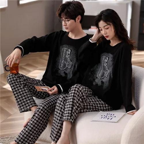 ット レディース 部屋着 ペアルック カップル 無印 メンズ パジャマ 秋 プレゼント ペア カップル お揃い服 おしゃれ ギフト 黒 Y5165 Mooti 通販 Yahoo ショッピング