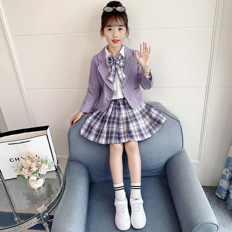 入学式 スーツ 女の子 卒園式 フォーマルスーツ 子供服 スーツ ジャケット スカート 蝶ネクタイ チェック柄 七五三 発表会 カジュアル 普段着 Y Mooti 通販 Yahoo ショッピング