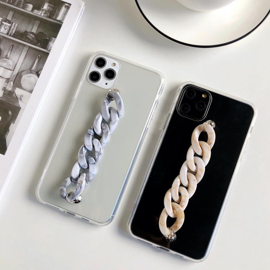 スマホケース iphone13 ケース 韓国 iphone12 ケース 携帯ケース iphone11 ケース iphone se ケース TPU チェーン付きクリア クリア 透明 |  | 08