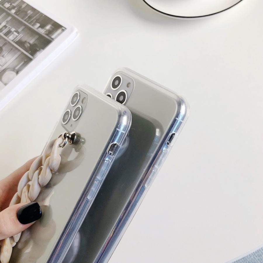 スマホケース iphone13 ケース 韓国 iphone12 ケース 携帯ケース iphone11 ケース iphone se ケース TPU チェーン付きクリア クリア 透明 |  | 09