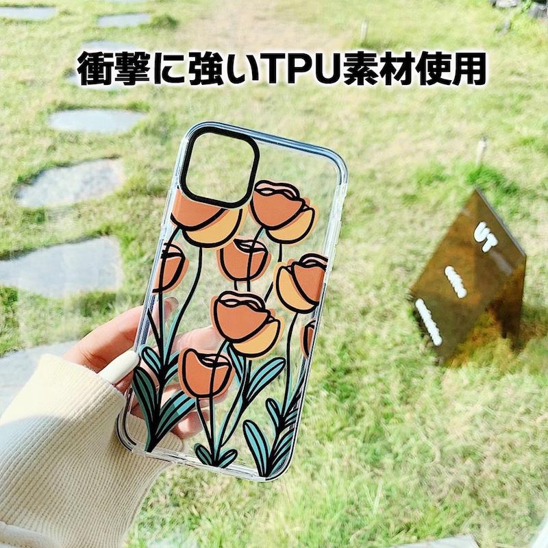 iphone12 ケース 韓国 iphone11 ケース iphonese ケース iphone12 mini ケース iphone xs xr ケース シンプル チューリップ デザイン クリア |  | 02
