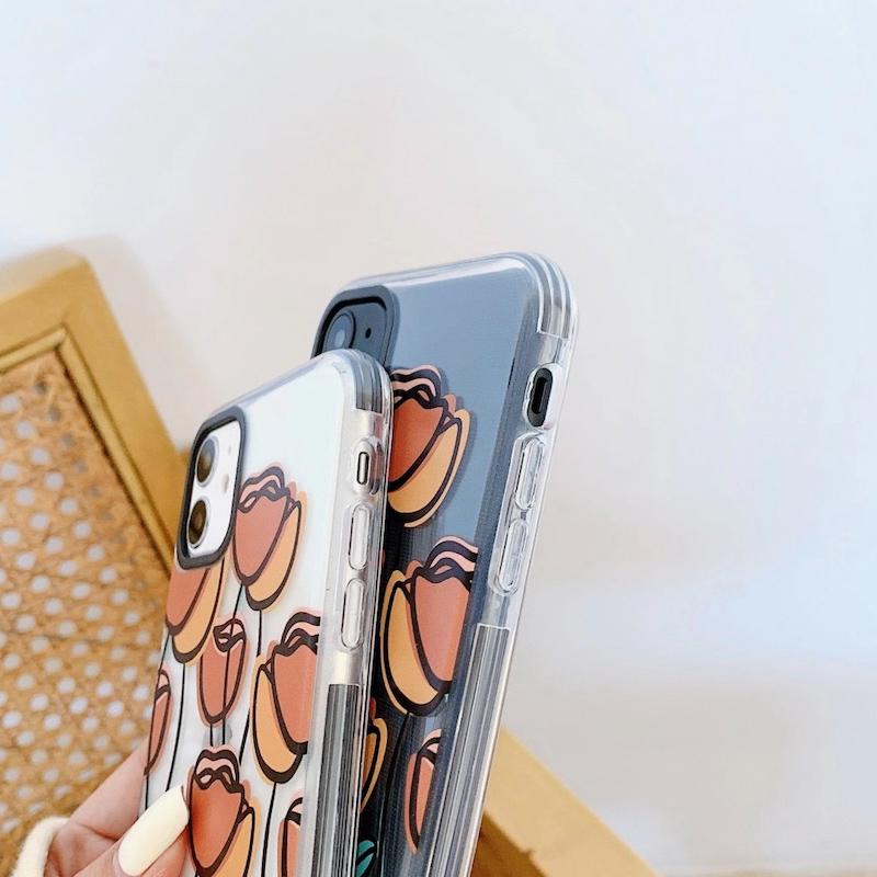 iphone12 ケース 韓国 iphone11 ケース iphonese ケース iphone12 mini ケース iphone xs xr ケース シンプル チューリップ デザイン クリア |  | 04