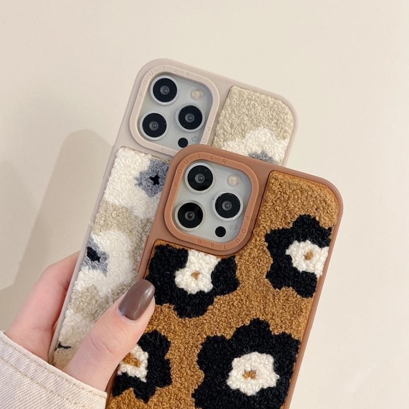 スマホケース iphone13 ケース 韓国 iphone12 ケース 携帯ケース iphone11 ケース iphone se ケース TPU もこもこ 秋冬 花 フラワー レトロ レディース |  | 04