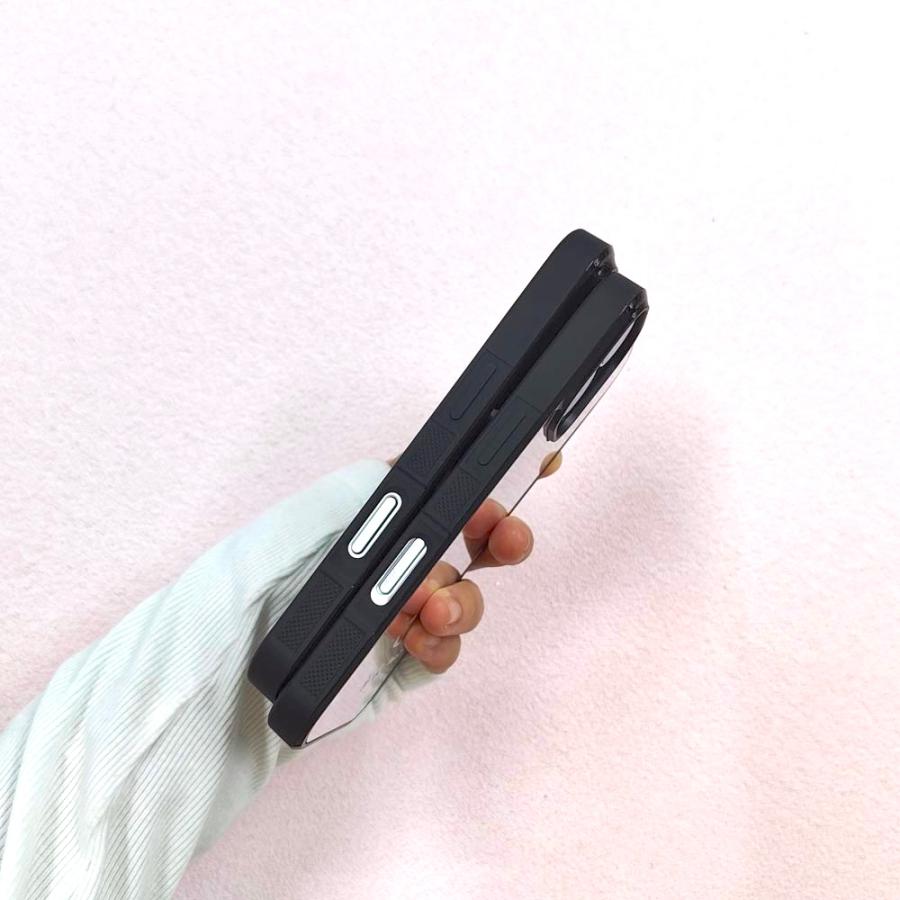 iPhone17e ケース MagSafe対応 16 15 14 ミラー 鏡付き スマイル ニコ