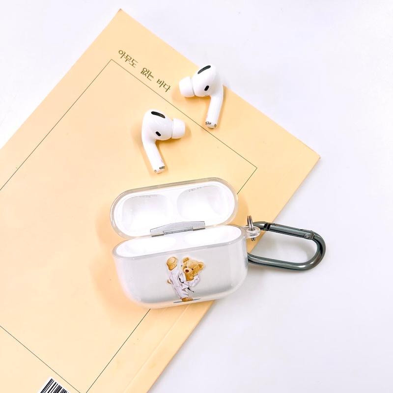 airpods pro ケース 韓国 第3世代 第2世代 TPU 柔道 くま クマ ベアー