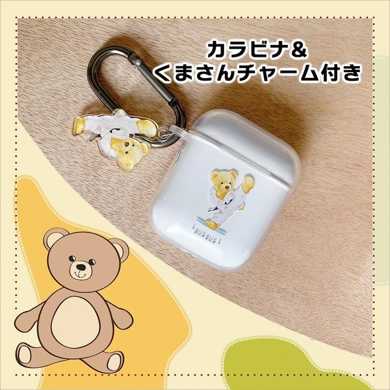 airpods pro ケース 韓国 第3世代 第2世代 TPU 柔道 くま クマ ベアー
