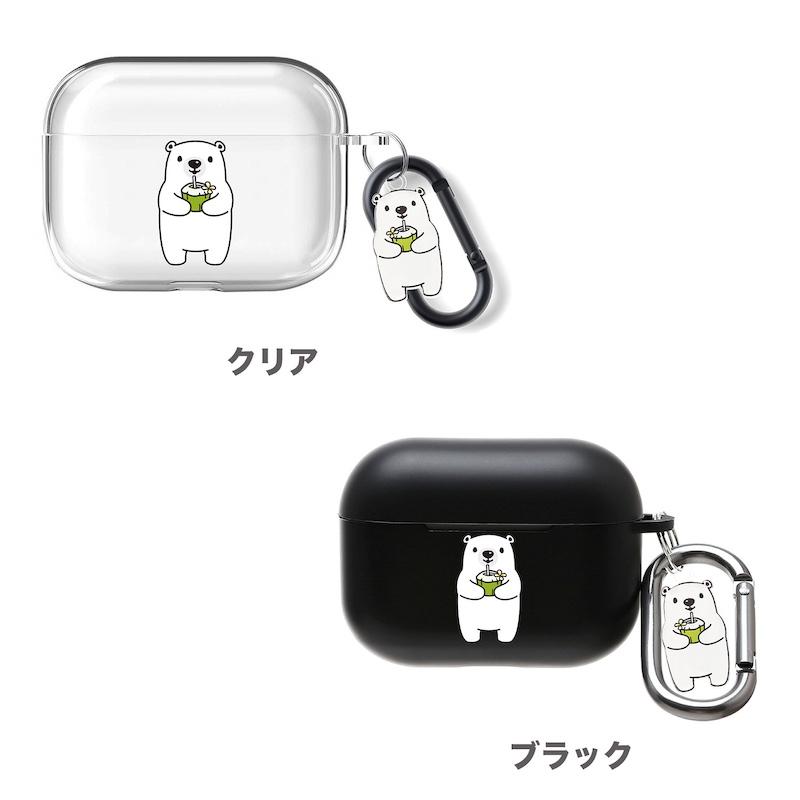 airpods pro ケース 韓国 第3世代 第2世代 TPU シロクマ くま クリア