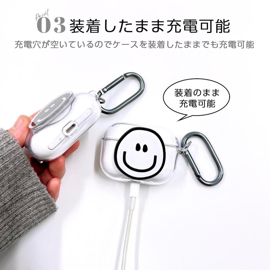 AirPods Pro3 ケース かわいい airpods pro2 第3世代 TPU スマイル