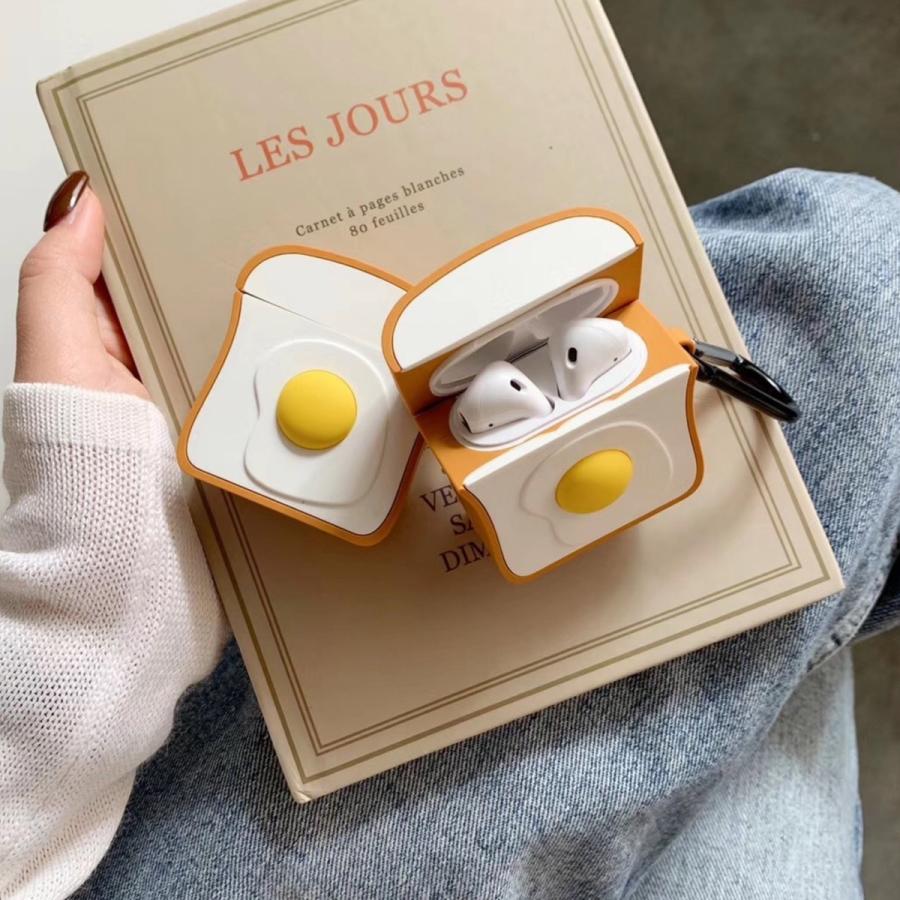 22公式店舗 Airpods ケース 韓国 シリコン 目玉焼きトーストケース エアポッド エアーポッズ カバー 大人 かわいい おしゃれ イヤホンケース 女性 Babylonrooftop Com Au