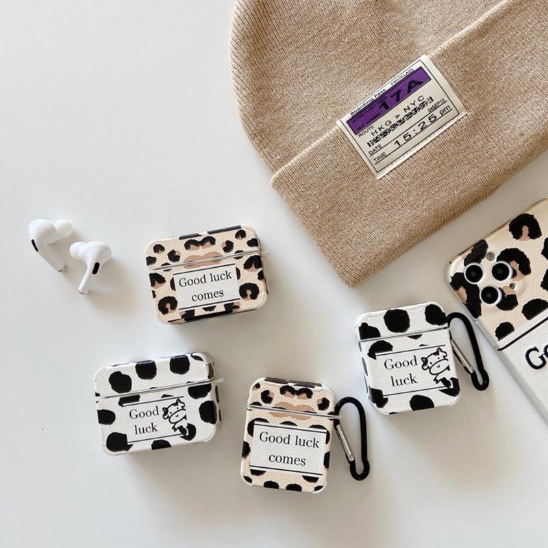 Airpods Pro ケース 韓国 個性的 牛 豹 アニマル柄 シンプル エアポッド エアポッズ プロ カバー 大人