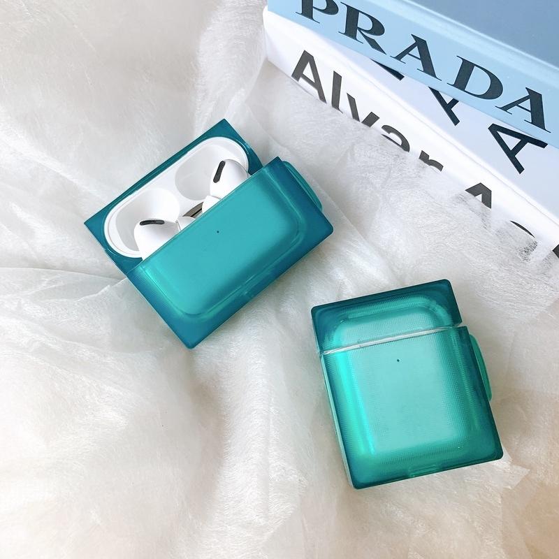 airpods pro ケース 韓国 第2世代 エアポッズプロ TPU カラー スクエア