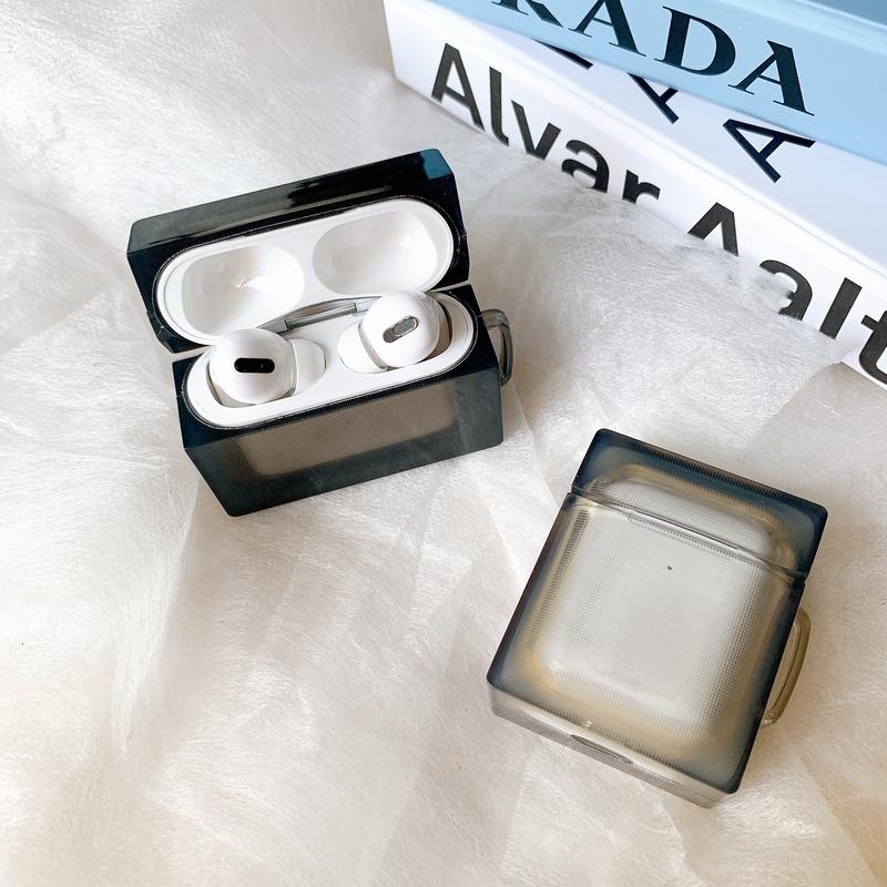 airpods pro ケース 韓国 第2世代 エアポッズプロ TPU カラー スクエア