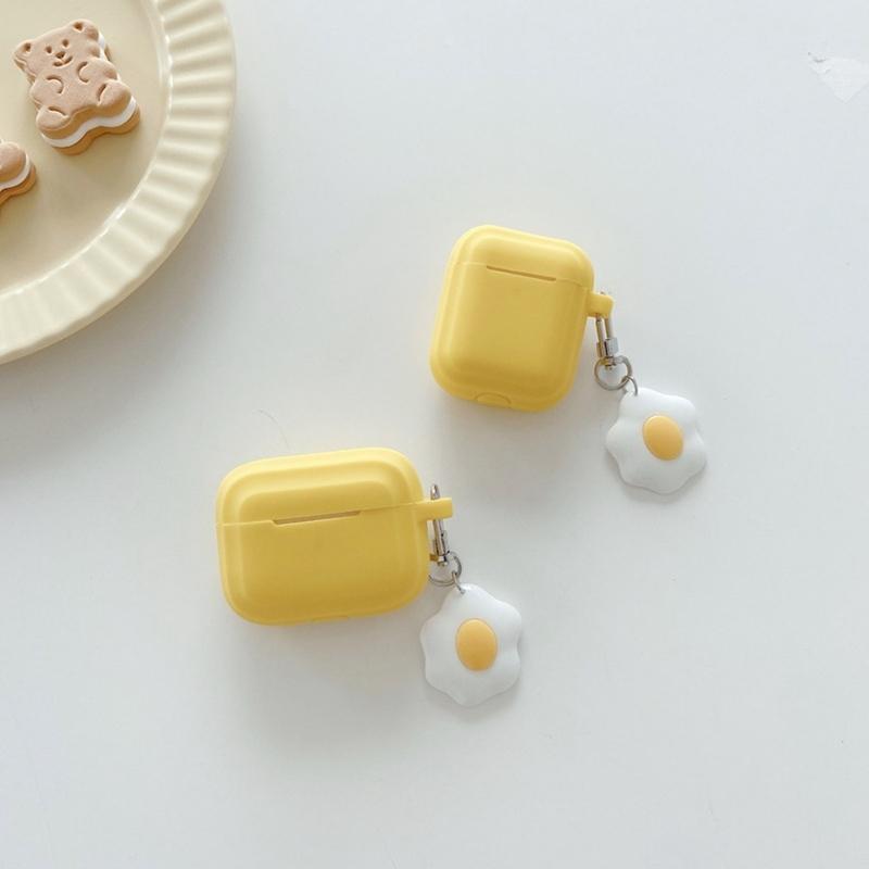AirPods Pro ケース シリコン保護ケース 卵黄　黄色 airpods pro ケース 韓国 第2世代 エアポッズプロ シリコン 目玉焼き