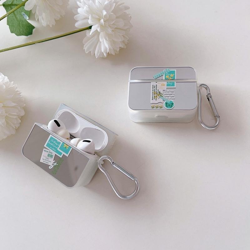 airpods pro ケース 韓国 第3世代 第2世代 TPU フラワー メタリック