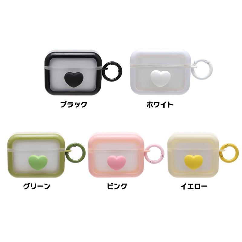 airpods pro ケース 韓国 第3世代 第2世代 TPU ハート スクエア