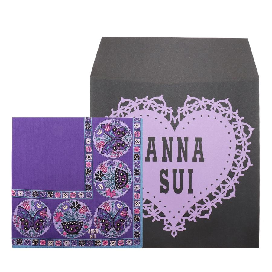 ANNA SUI（アナスイ） ハンカチ 蝶々 バタフライ 大判 大きめ かわいい