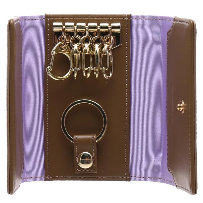 〜chic et élégant〜華やかなアレンジ✩⃛♪ケース付き アンドシュエット &chouette バイカラー キーケース かがり