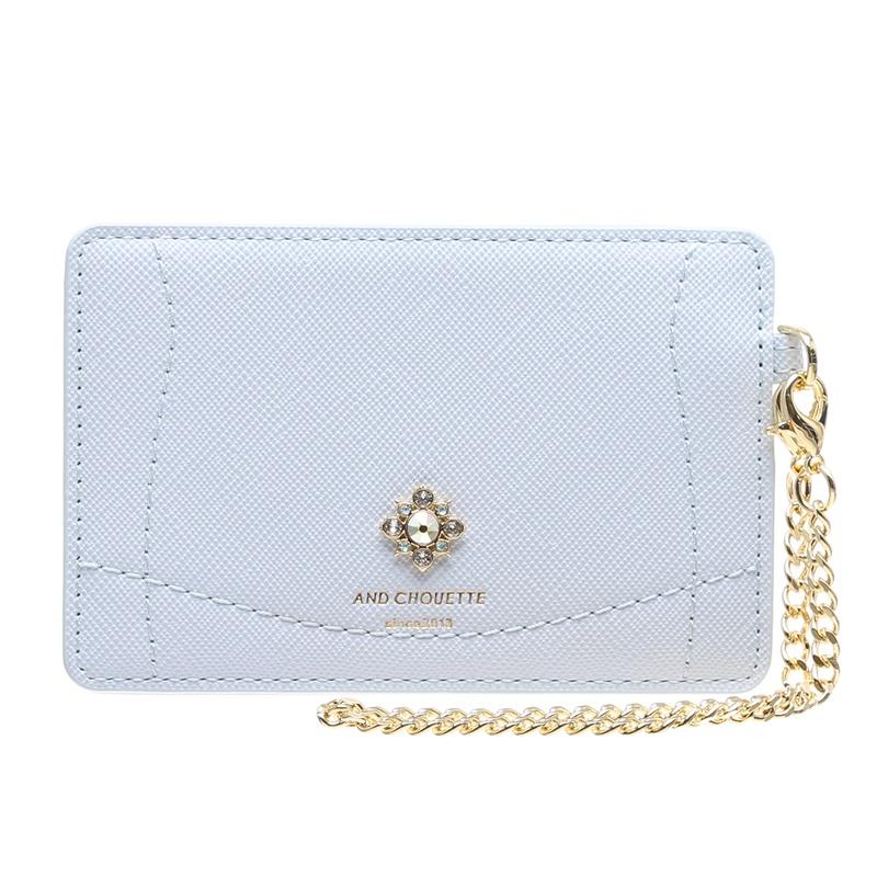 サマンサタバサ アンドシュエット &chouette 財布 パスケース 定期入れ デザインステッチ 配色シンプルパスケース  ブランド 正規品 新品 ギフト プレゼント 人気 おすすめ 誕生日 記念日 クリスマス 送料無料 ラッピング無料 アンドシュエット &chouette パスケース カードケース IDケース 定期