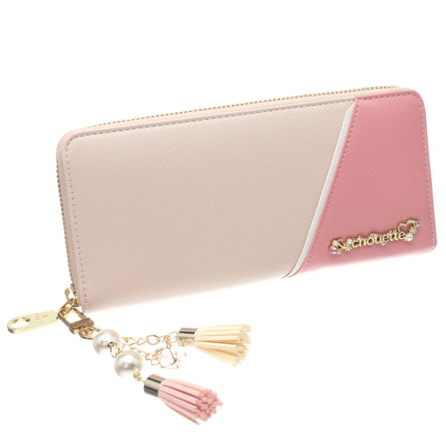 サマンサタバサ シュエット Chouette クリスマス限定 ビジューロゴ バイカラーラウンドファスナー 長財布 レディース サイフ セレクトショップ オンリーユー 通販 Yahoo ショッピング