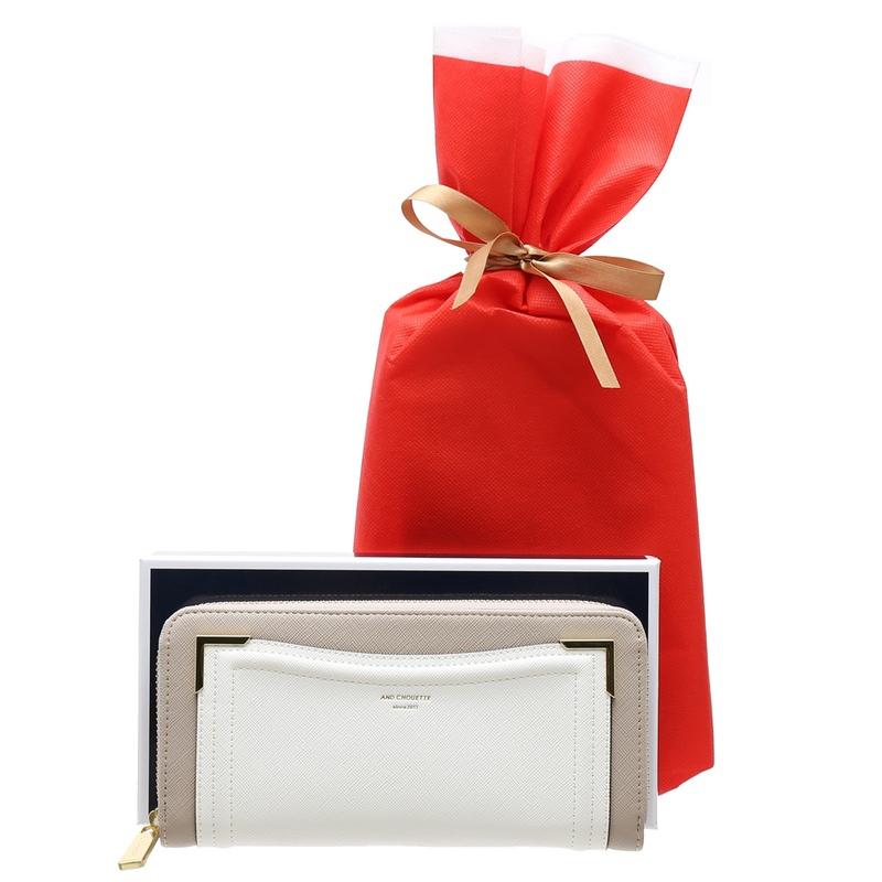 サマンサタバサ &シュエット ラウンド ファスナー 金具 バイカラー 長