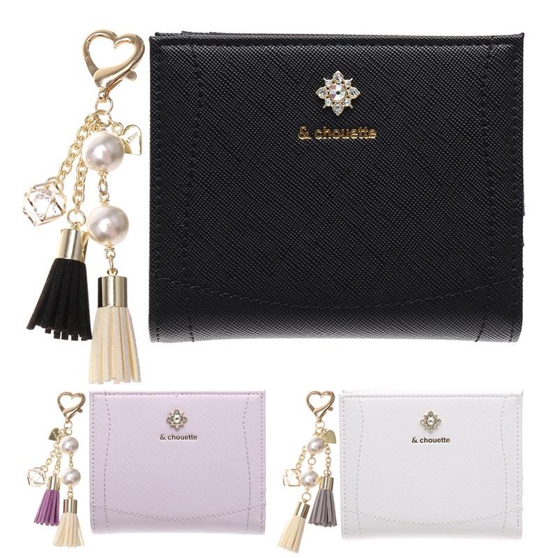 アンドシュエット chouette 折財布 財布 二つ折り 2つ折り ビジュー