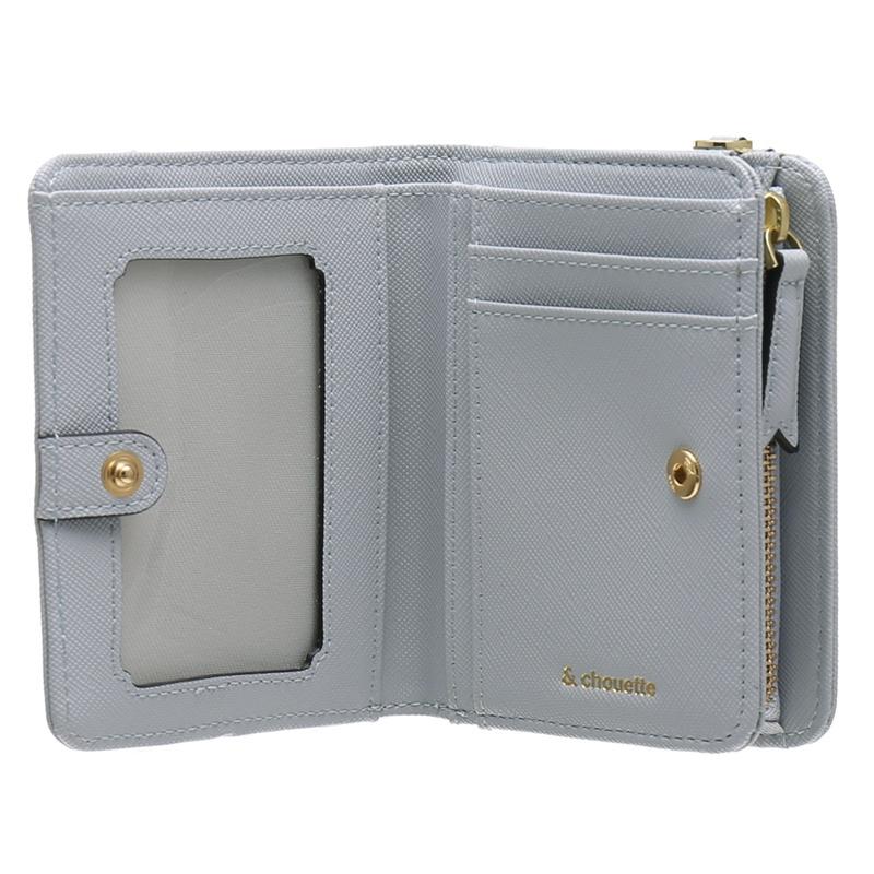 最終価格‼️& chouette ストライプデザイン 二つ折り財布 アンドシュエット chouette 折財布 財布 二つ折り 2つ折り L字