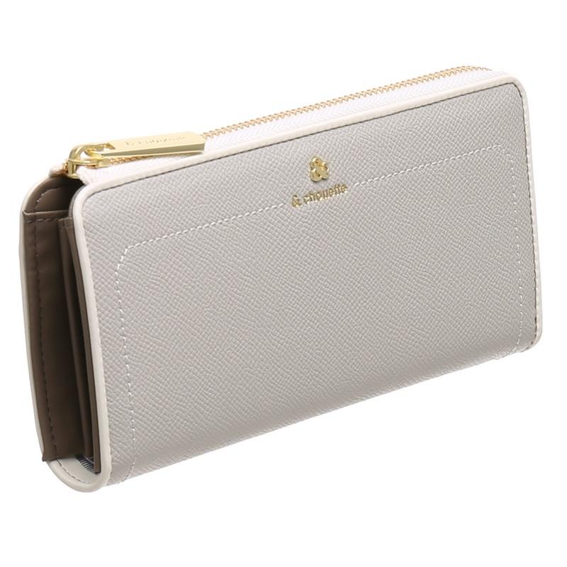 アンドシュエット chouette L字 ラウンド ファスナー アクセントカラー 