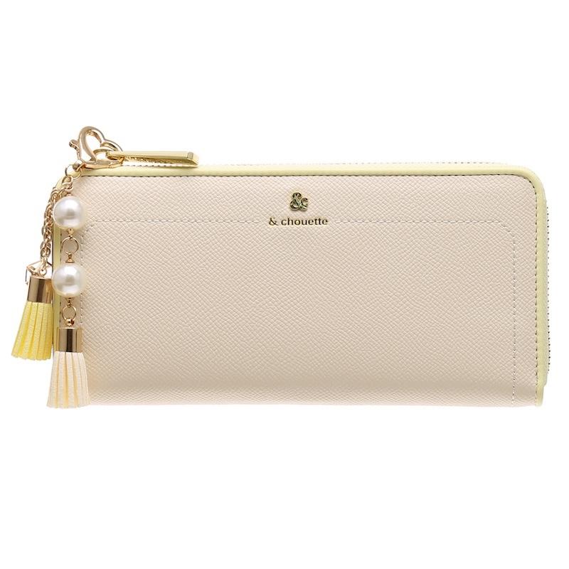 アンドシュエット chouette L字 ラウンド ファスナー アクセントカラー 