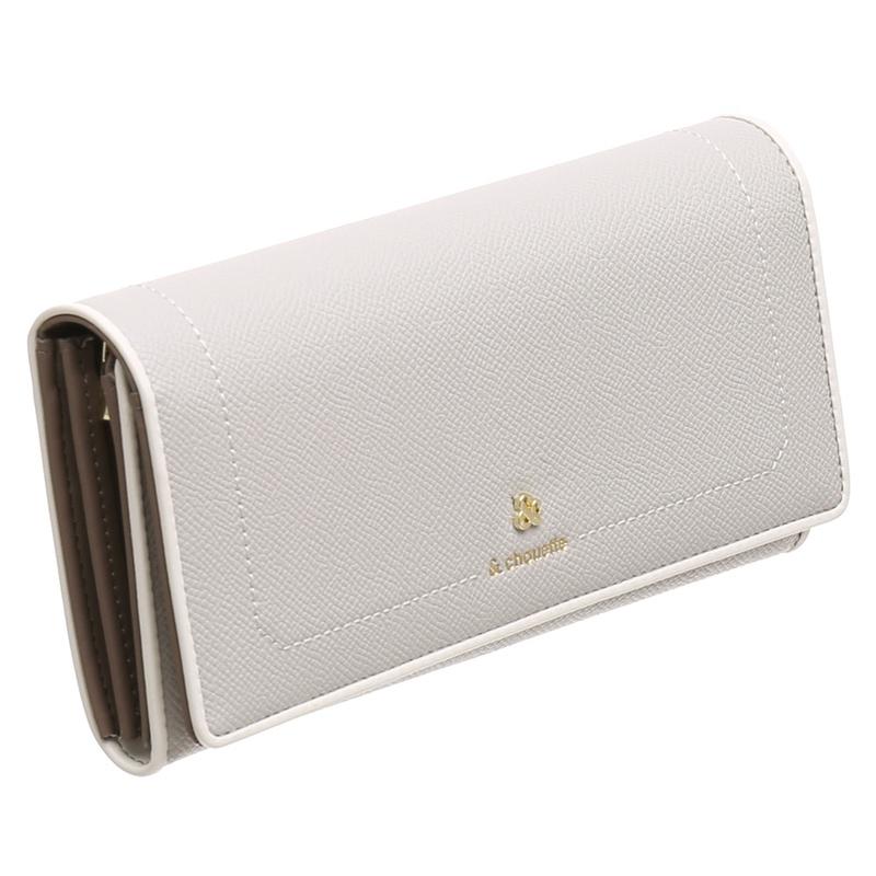 アンドシュエット chouette 長財布 財布 被せ かぶせ アクセントカラー