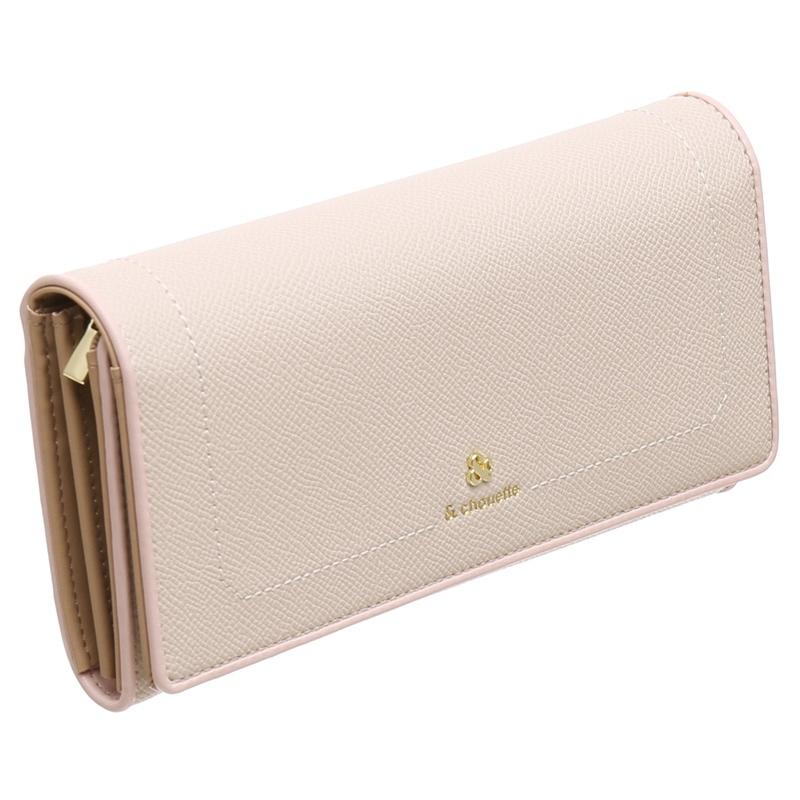 アンドシュエット chouette 長財布 財布 被せ かぶせ アクセントカラー
