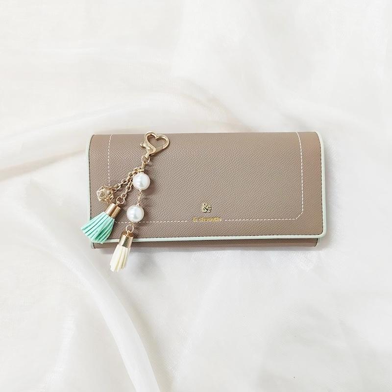 アンドシュエット chouette 長財布 財布 被せ かぶせ アクセントカラー