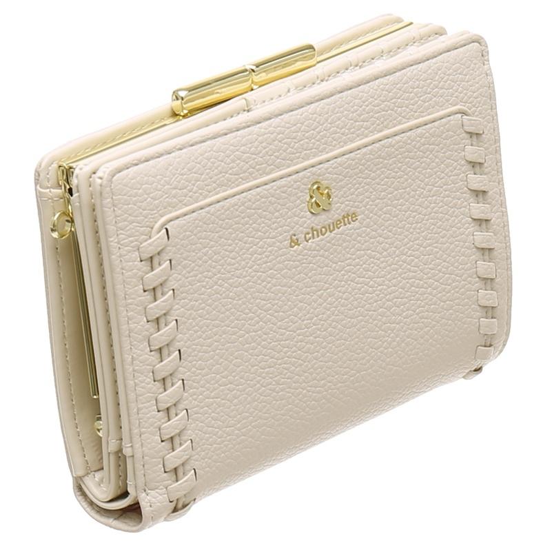 最終価格‼️& chouette ストライプデザイン 二つ折り財布 アンドシュエット chouette 折財布 財布 二つ折り 2つ折り L字