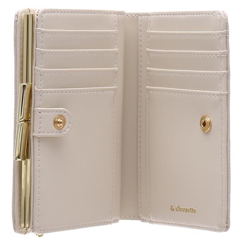最終価格‼️& chouette ストライプデザイン 二つ折り財布 アンドシュエット chouette 折財布 財布 二つ折り 2つ折り L字
