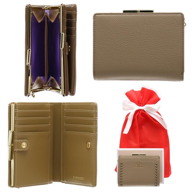 【未使用品】&chouette アンドシュエット　二つ折り財布　ダークグレー アンドシュエット chouette 折財布 財布 二つ折り 2つ折り L字