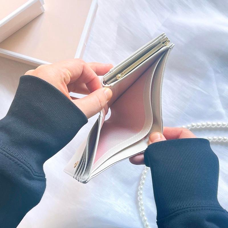 最終価格‼️& chouette ストライプデザイン 二つ折り財布 アンドシュエット chouette 折財布 財布 二つ折り 2つ折り L字