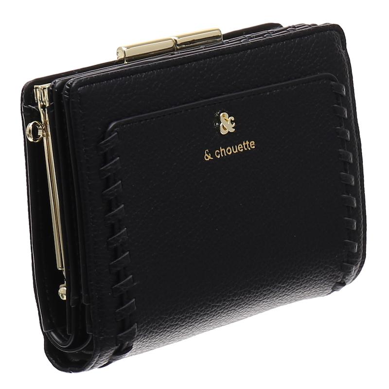 最終価格‼️& chouette ストライプデザイン 二つ折り財布 アンドシュエット chouette 折財布 財布 二つ折り 2つ折り L字