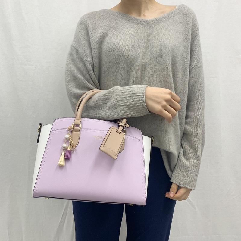 【極美品】&chouette 推し事バッグ　パープル　2way ショルダー & chouette（アンドシュエット） サマンサタバサ シンプル バイカラー