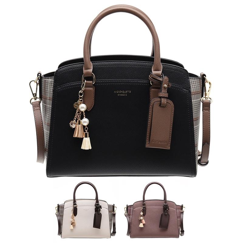 アンドシュエット Chouette グレンチェック シンプル Chouette 2way ハンドバッグ ギフト ショルダーバッグ レディース デイリー デイリー アンドシュエット セレクトショップ オンリーユー サマンサ ギフト 使いやすい