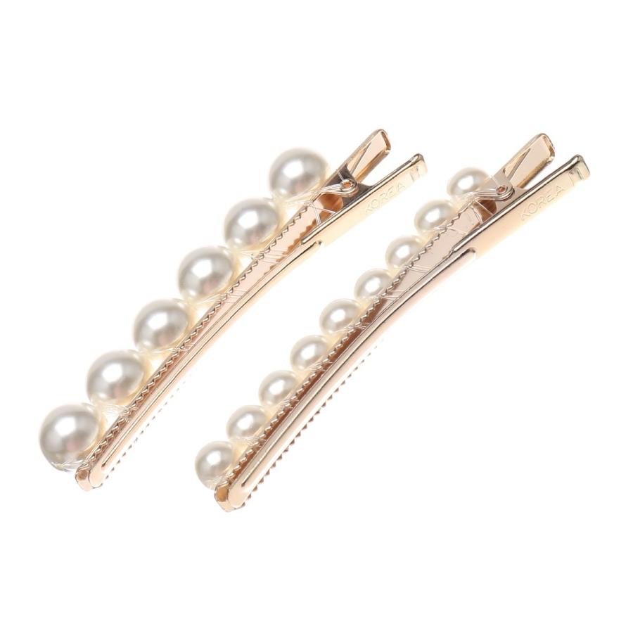 大小パールクリップピン2本セット パール 結婚式 おしゃれ レディース 髪留め ヘアクリップ Onlyou オンリーユー ヘアアクセサリー 代引き手数料無料 ヘアピン