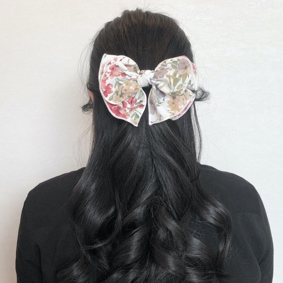 ヘアアクセサリー ヘアピン バレッタ 花柄リボンバレッタ 大きめ リボン シンプル レディース かわいい 髪留め 簡単 アレンジ デイリー セレクトショップ オンリーユー 通販 Yahoo ショッピング
