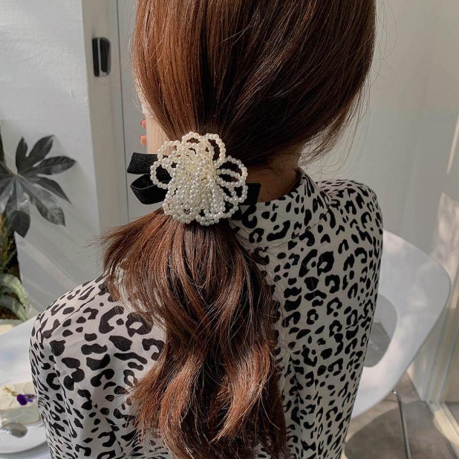 ヘアゴム おしゃれ ヘアアクセサリー シュシュ 髪ゴム おしゃれ ヘアーアクセサリー 韓国 シュシュ パールフラワーモチーフ 花 パール セレクトショップ オンリーユー 通販 Yahoo ショッピング