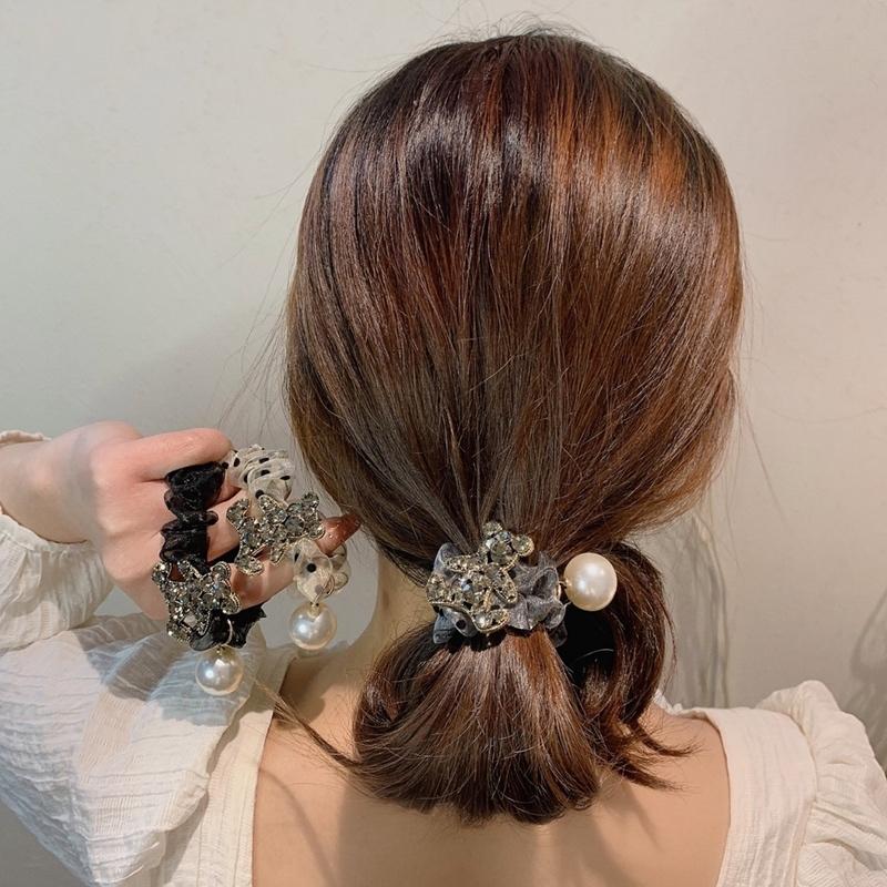 ヘアゴム おしゃれ ヘアアクセサリー シュシュ 髪ゴム おしゃれ ヘアーアクセサリー 韓国 シュシュ キラキラ クマ パール ドット 水玉 透け感 セレクトショップ オンリーユー 通販 Yahoo ショッピング