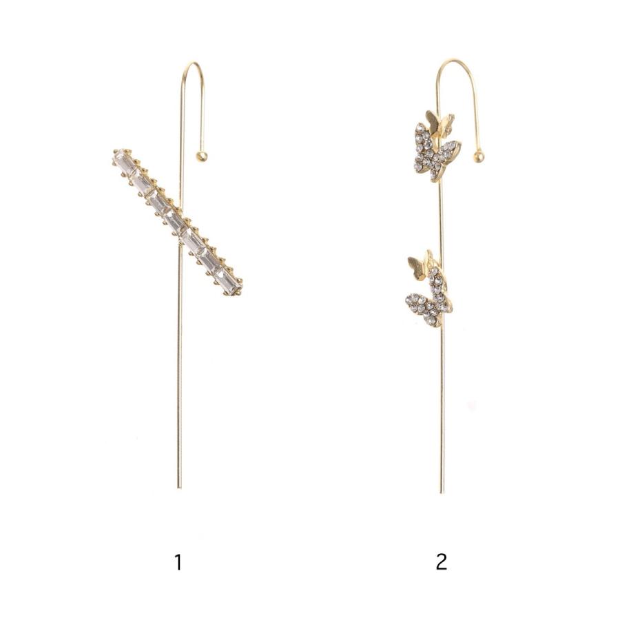 ピアス レディース アクセサリー 韓国 シンプル イヤーカフ 蝶々