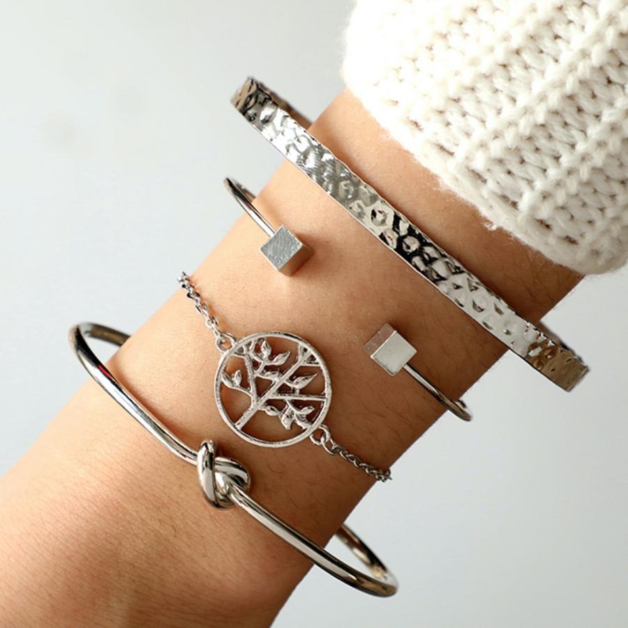 シンプル バングル 4点 5点 セット ゴールド シルバー ブレスレット かっこいい おしゃれ セレクトショップ オンリーユー 通販 Yahoo ショッピング