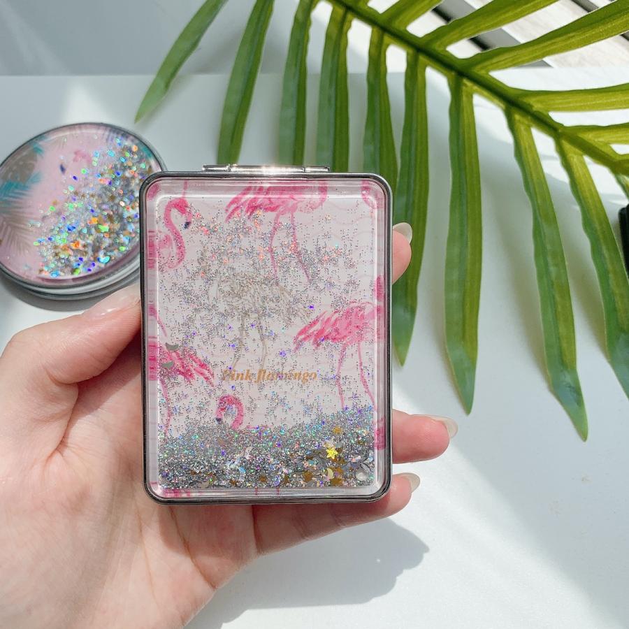 ミラー 鏡 手鏡 韓国 コンパクトミラー ハンドミラー 持ち歩きに便利 折りたたみ 小さめ 拡大鏡 卓上ミラー 化粧直し かわいい フラミンゴ 四角 セレクトショップ オンリーユー 通販 Yahoo ショッピング